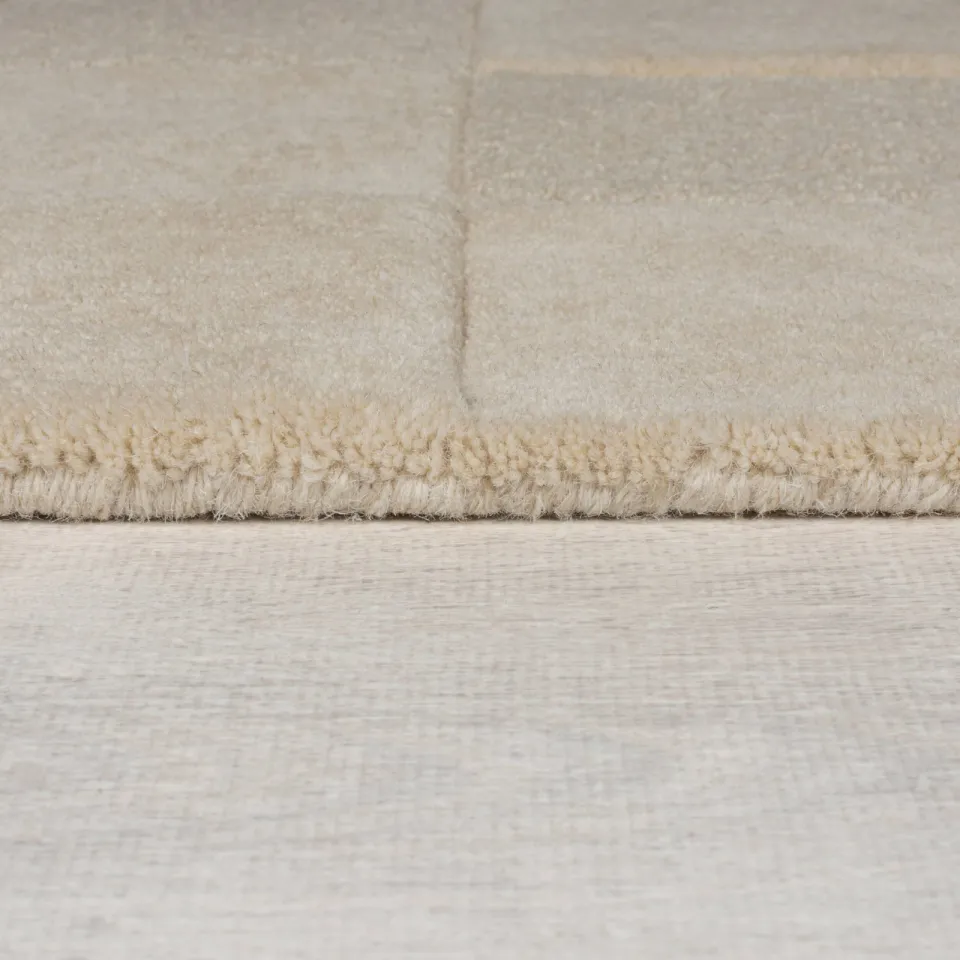 Flair Rugs Checkerboard Modern wollen vloerkleed natuurlijk, foto 5