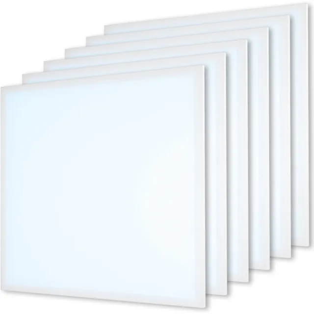 HOFTRONIC 6x LED Paneel - 62x62 cm - 36 Watt - 4860lm (135lm/W) - 6500K daglicht wit - Flikkervrij - UGR22 - 5 jaar garantie