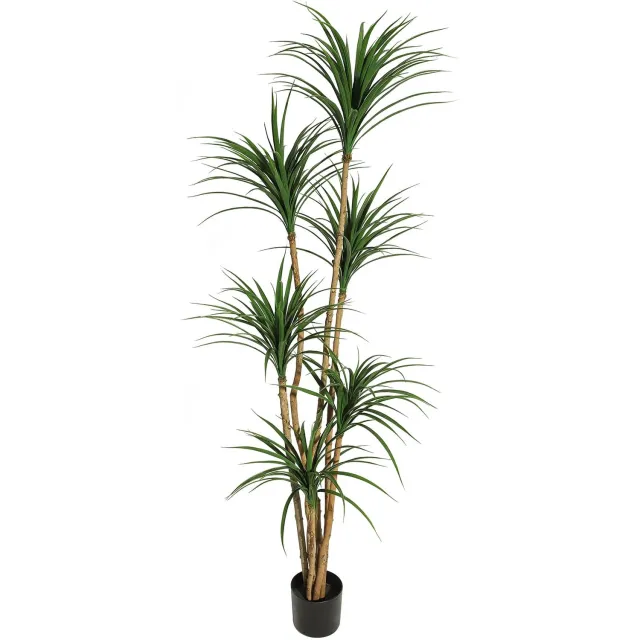 Triumpunpre 180cm Zeer levensechte kunstmatige Dracaena: decoratieve kunstplant met vormbare takken voor woning en kantoor