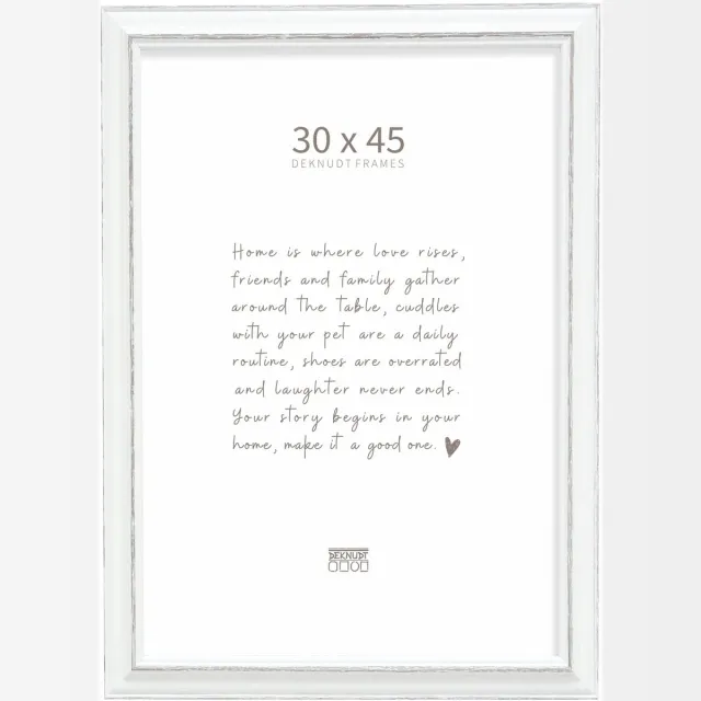 Deknudt Frames fotolijst S221H3 - wit met bruin accent - 30x45 cm