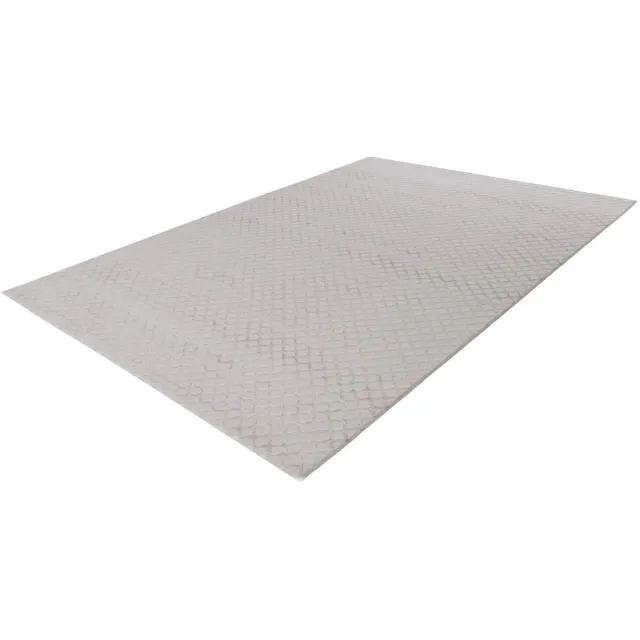 Pierre Cardin Vloerkleed - Tapijt - Modern - Zilver - Luxe uitstraling - Geometrisch patroon - Zacht en comfortabel