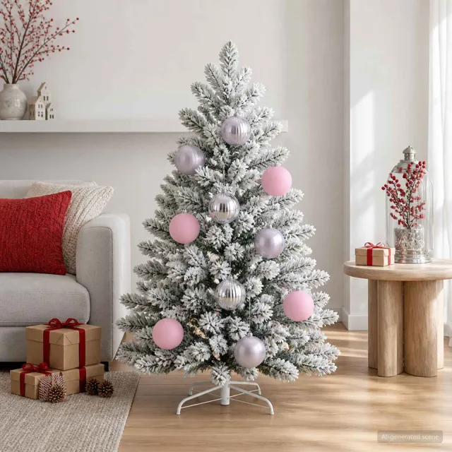 vidaXL Kerstballenset XXL 4 st Roze Dia. 20 cm Kunststof