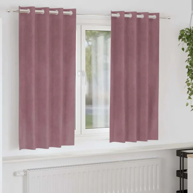 vidaXL Gordijnen 2 st Donkerroze 140 x 175 cm fluweel