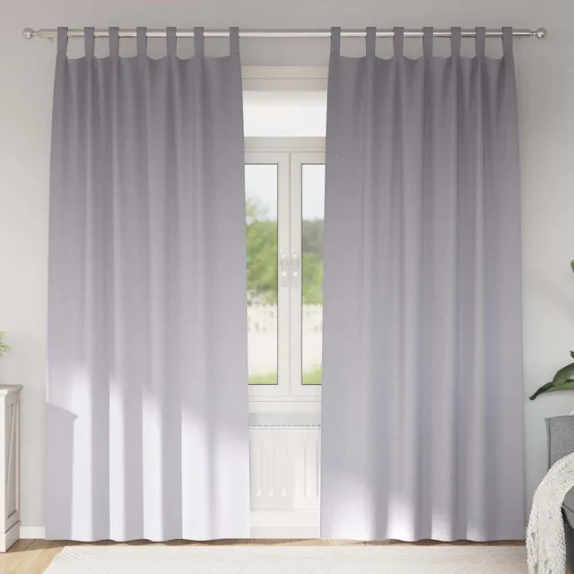 vidaXL Zwart-out Gordijnen met Ringen 2 st Metaalgrijs 245 x 140 cm