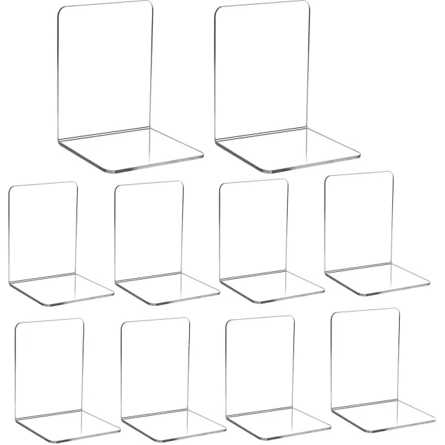 Imperatoris Boekensteun/Boekenstandaard - Boekenhouder/Boekhouder/Boekensteunen - 10 stuks Transparent-10pcs