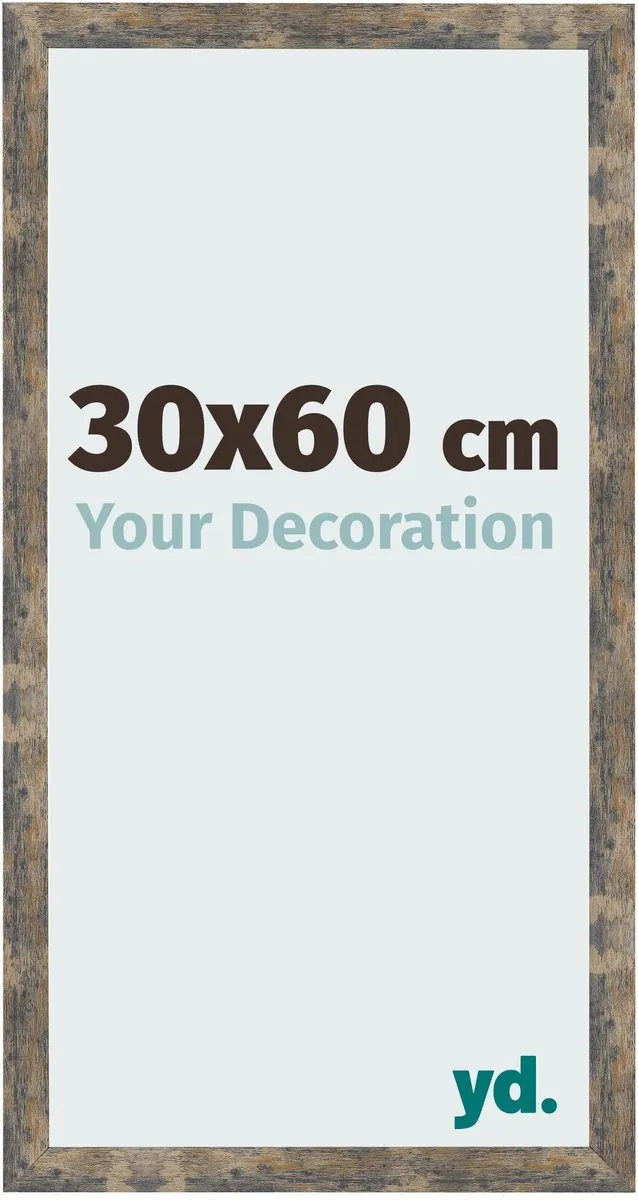 yd. Your Decoration - Fotolijst 30x60 cm - MDF - Blauw Goud Gemeleerd - Bologna