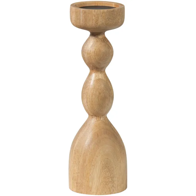 WOOOD Liske Kandelaar - Mango Hout - Naturel - 35x11x11 natural