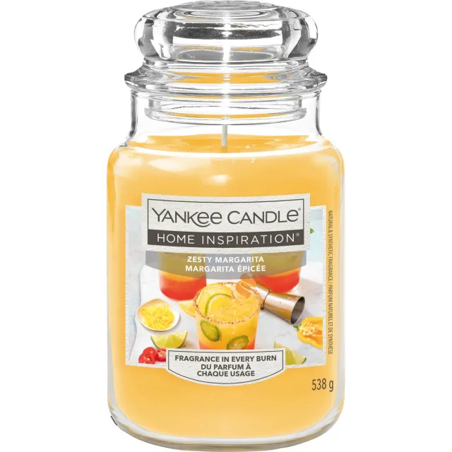 Yankee Candle Home Inspiration - Zesty Margarita Large Jar - tot 150 branduren Geel
