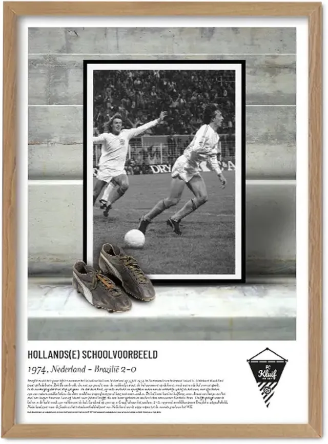FC Kluif 'Hollandse schoolvoorbeeld' Poster - Retro Nederlands Elftal poster - 70 x 50 cm MULTI