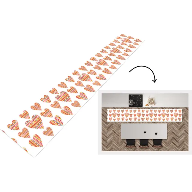 KitchenYeah Keukenloper - Keukenmat - Hart - Zuid-Amerika - Patronen - Keuken vloerkleed Multicolor