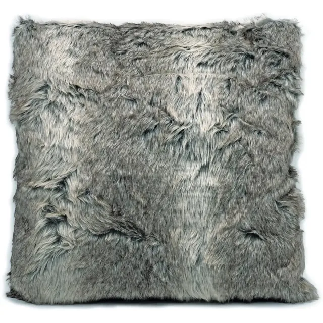 Lavandoux Bont Kussen - Imitatiebont - Taupe - 65 x 65 cm