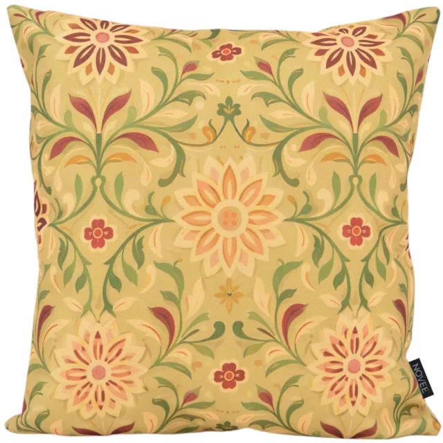 NOVÉE Vintage Bloom Groen Kussenhoes | 45x45 cm | Katoen/Linnen