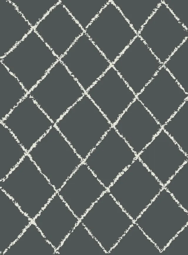 Studio M Vloerkleed Laagpolig Studio M Home – NORDIC – Tapijt Woonkamer – Geruit Vloerkleed 190x280 cm - Donker Grijs Donkergrijs