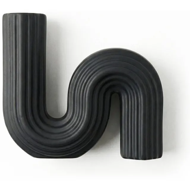 Homexclusive Kandelaar Swirl - Kandelaar Wit Zwart