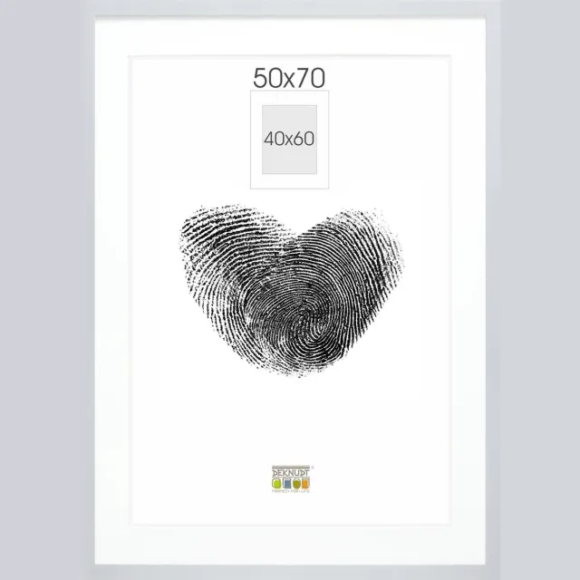 Deknudt Frames fotolijst - zilver met passe-partout - 40x60 / 50x70 cm