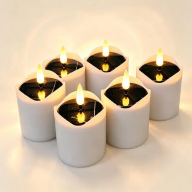Flintry Oplaadbare Waxinelichtjes - 6 Stuks - theelichtjes voor buiten - Timerfunctie - Theelichtjes - Horeca Kaarsen - Oplaadbare LED Kaarsen - Veilig & Duurzaam