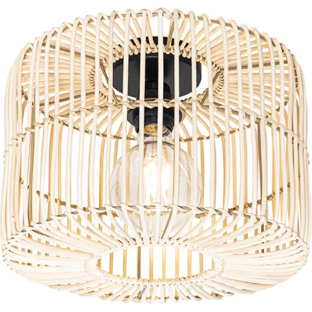 QAZQA maud - Oosterse Plafondlamp - 1 lichts - Ø 30 cm - Naturel - Woonkamer | Slaapkamer | Keuken