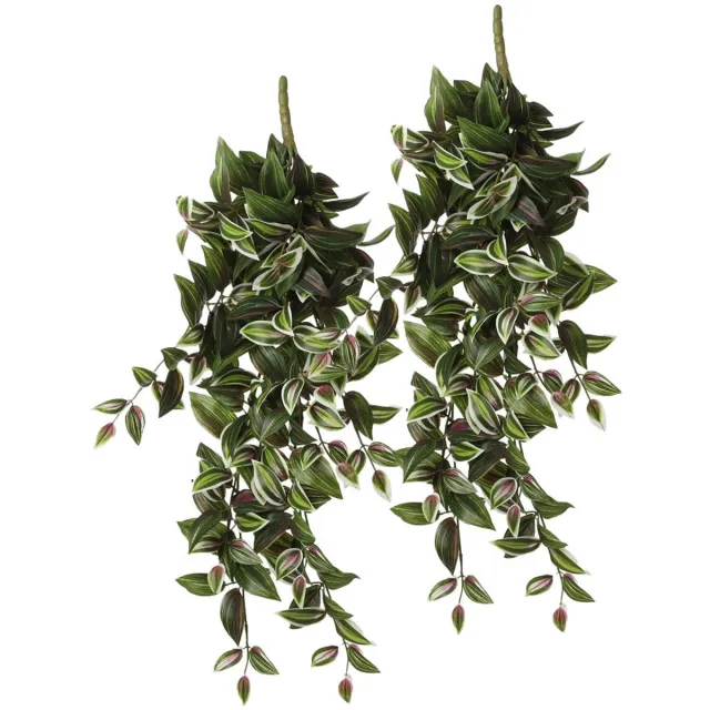 Mica Decorations Mica Decoration Tradescantia kunstplant - 2x - hangplant - 54 x 17 cm - Kamer/kantoor planten Groen