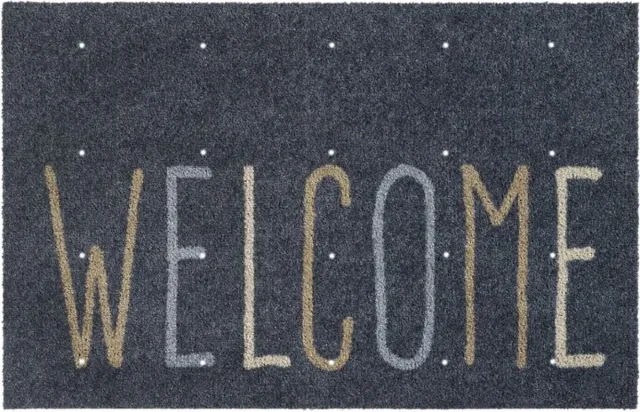 MD-Entree MD Entree - Deurmat - Schoonloopmat - Outdoor Scrape - Welcome Grey - 50 x 75 cm Antraciet