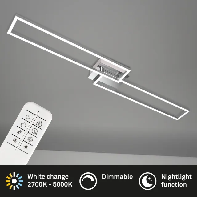 Briloner Plafondlamp - LED chroom-aluminium