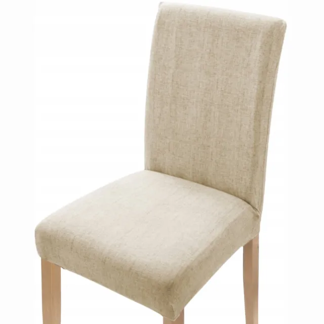 Ubieramy-meble Elastische Stoelhoes Beige Linnenlook - Universeel & Wasbaar