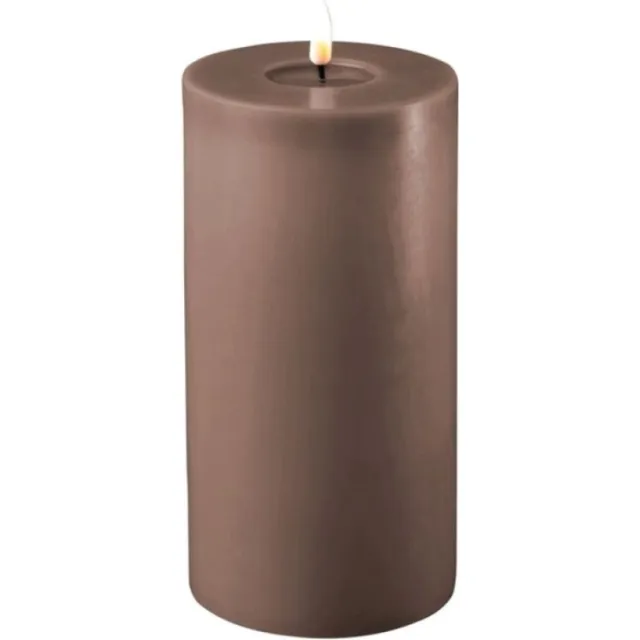 Deluxe Homeart Luxe LED kaars - Mokka LED Candle 10 x 20 cm - net een echte kaars! Deluxe Homeart