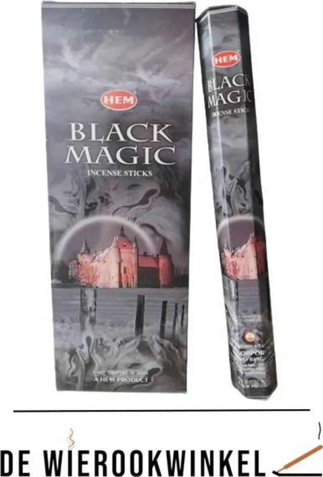 HEM De Wierookwinkel – Doos - Wierook - Black Magic - Zwarte Magie - Black Magic Wierook - Wierookstokjes Black Magic - (HEM) - Wierooksticks - Incense sticks - 6 Kokers - 120 Stokjes