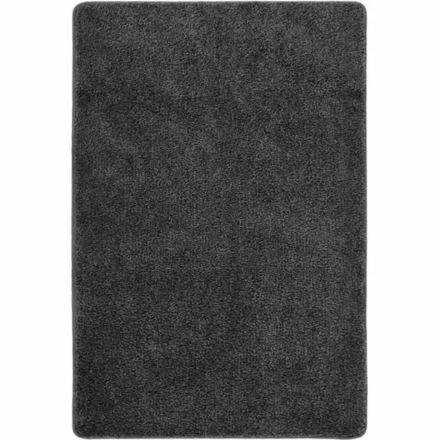 vidaXL Vloerkleed shaggy anti-slip 140x200 cm donkergrijs