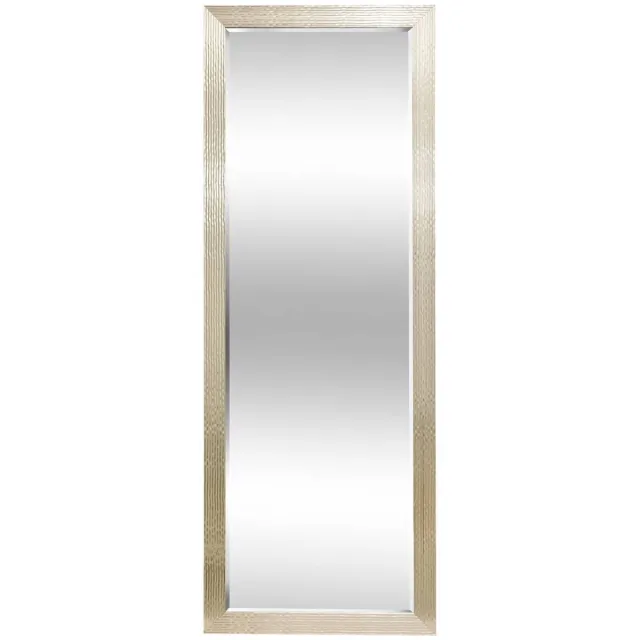 Atmosphera Créateur d'intérieur® Rechthoekige spiegel met afgeschuinde, gestructureerde lijst GEMMA Marron