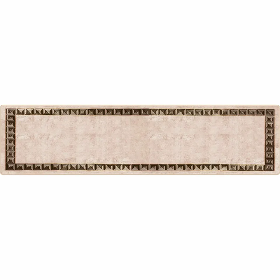 vidaXL Vloerkleedloper MARSA Beige en zwart 100 x 400 cm
