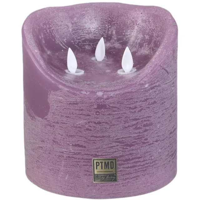 PTMD Led-pilaarkaars op batterijen Xxl Lila 15 X 15 Cm Lila / Paars