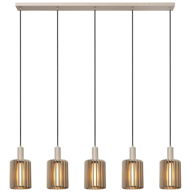 Lucide LAMBRES - Hanglamp - 5xE27 - Taupe