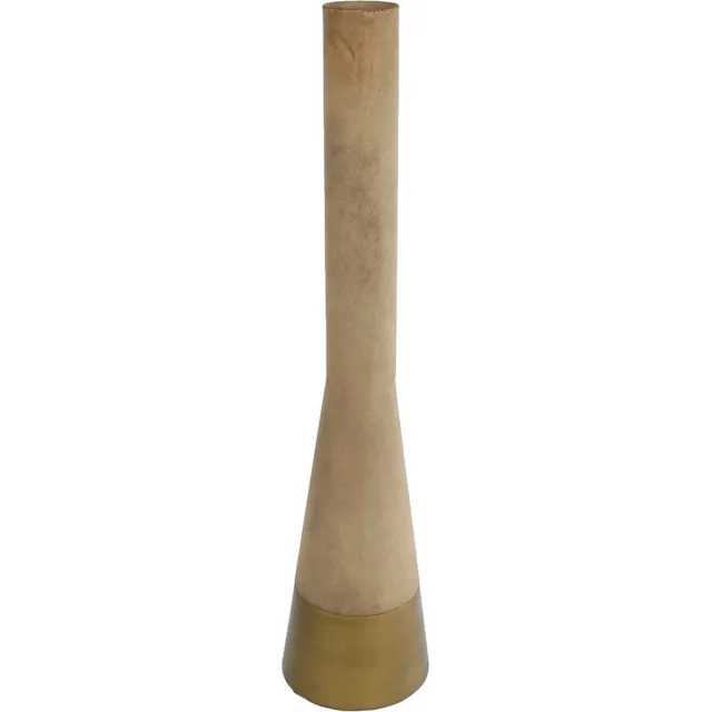 VAN MANEN Vaas "Tiffany" L goud/crème metaal 12x12x53cm Goud/creme