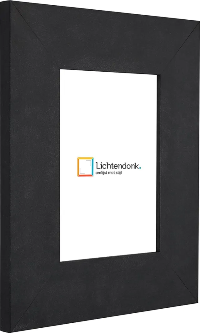 Lichtendonk Fotolijst - Staalgrijs Industieel - 6 cm breed profiel - Fotomaat 45x60 - Helder glas - Art.nr. 10115541945602 Antraciet