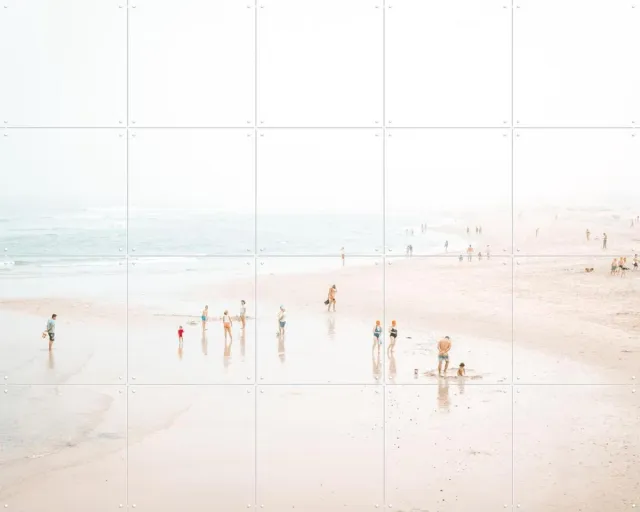 IXXI At the Beach, Ingrid Beddoes - 100 x 80 cm - Grote wanddecoratie en posters - Minimalisme, Naturalisme, Realisme, Fotografie, Woonkamer Lichte tinten / Pastel kleuren / Blauw / Bruin / Grijs / Wit