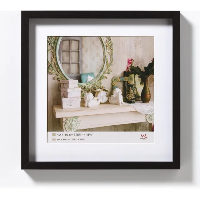 Walther Stockholm - 3D MDF Houten lijst - Fotoformaat 40x40 cm - Zwart