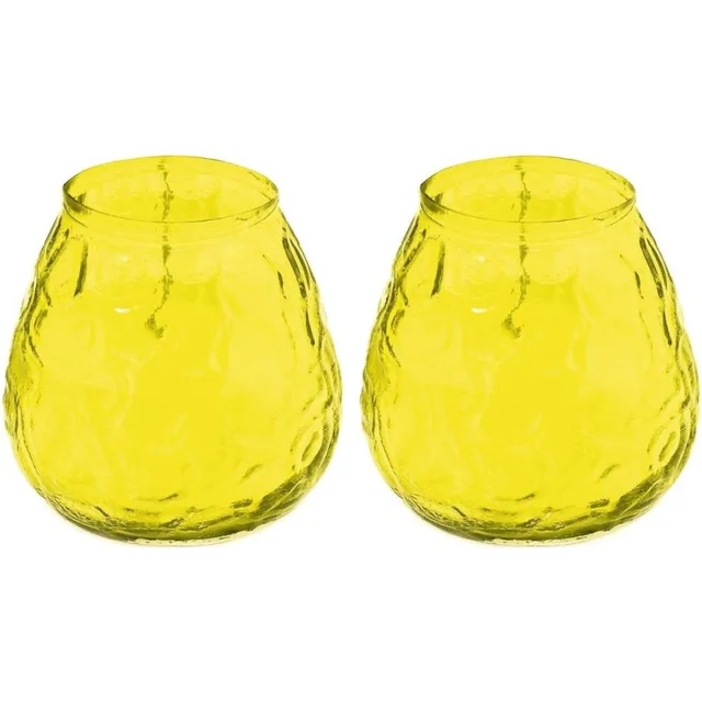 Trend Candles Windlicht - geurkaars - 6x - citronella - 48 branduren Geel