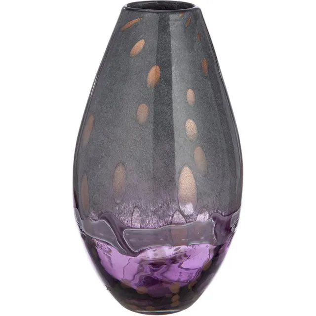 Gilde handwerk Design bloemenvaas / vaas lila handgemaakt uniek stuk kerst geschenk lila paars
