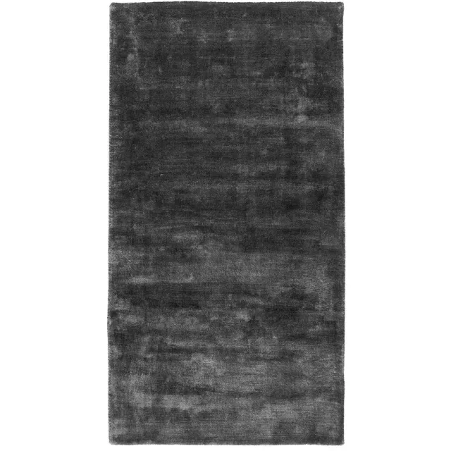Padiro stijlvol laagpolig vloerkleed 120 x 170 cm - donkergrijs - modern effen ontwerp - voor vloerverwarming - van viscose en katoen