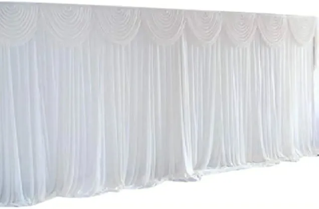 M Goods M-Goods Gordijn met Swags - Wit Decoratiegordijn - IJszijde - 300x300 cm