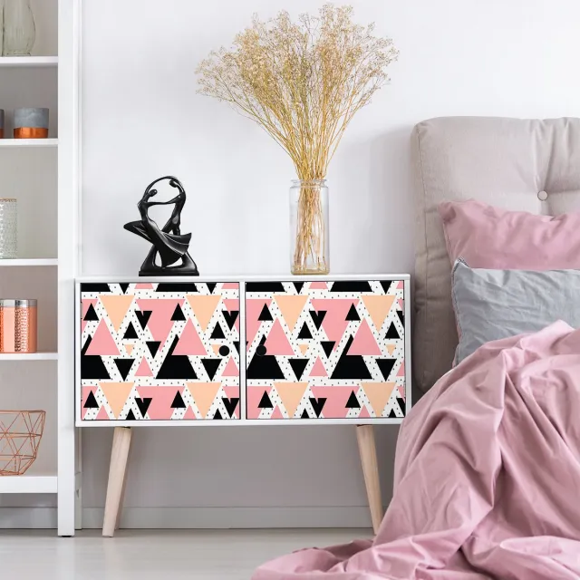 Ambiance Sticker Scandinavische meubelsticker, ontwerp van een kachel, 60 x 90 cm Multi color