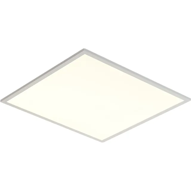 QAZQA reeves - Moderne Dimbare LED Plafondplaat lamp met Dimmer - 1 lichts - L 60 cm - Wit - Garage / Kelder,Hal / Vide,Kantoor / Werkkamer,Winkel / Showroom Wit LED