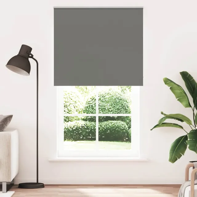 vidaXL Rolgordijn verduisterend 140x230 cm stofbreedte 136,6 cm grijs