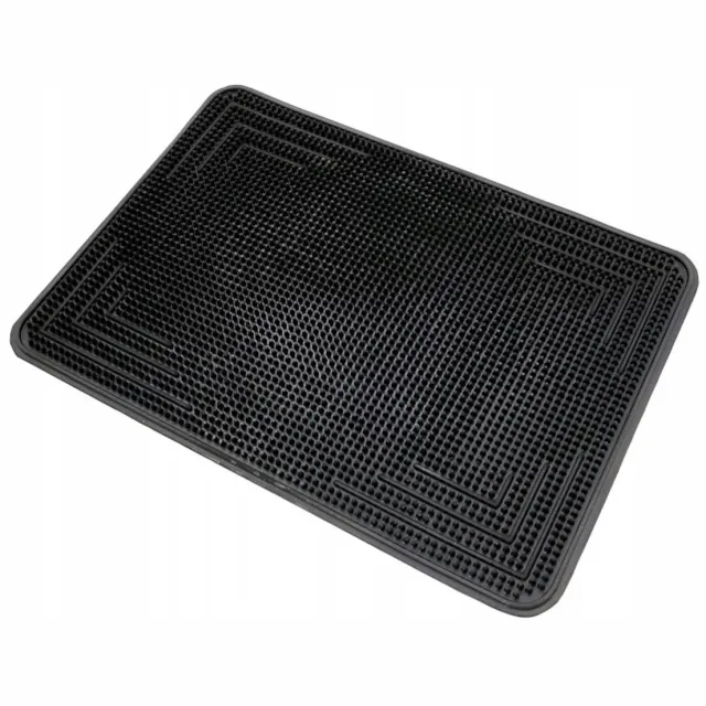 Aqbau Deurmat Rubber Naaldstructuur 32x56cm Zwart Antislip