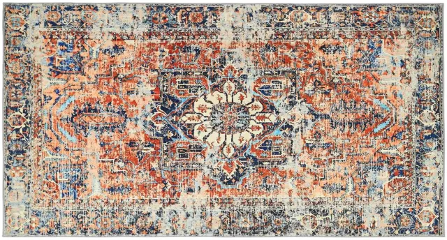 vidaXL Tapijt - ORIZ - Oranje - 80 - x - 150 - cm - 100% - Polyester