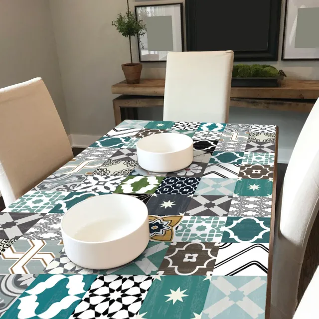 Ambiance Sticker Decoratieve meubelstickers - 60 authentieke Goez cementtegel meubelstickers - 60 stickers 10x10cm Multi color