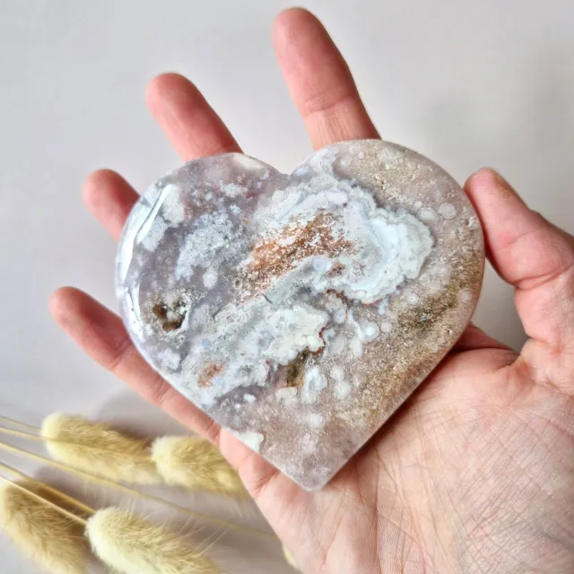 Moonlight Gemstones Edelsteen Druzy Pink Amethist Hart #17 8-10cm (Roze Amethist) Meerkleurig