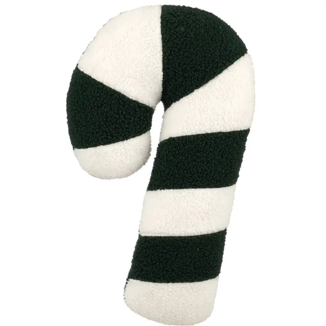 Mica Decorations Kerst kussen zuurstok (27x45) Groen / wit