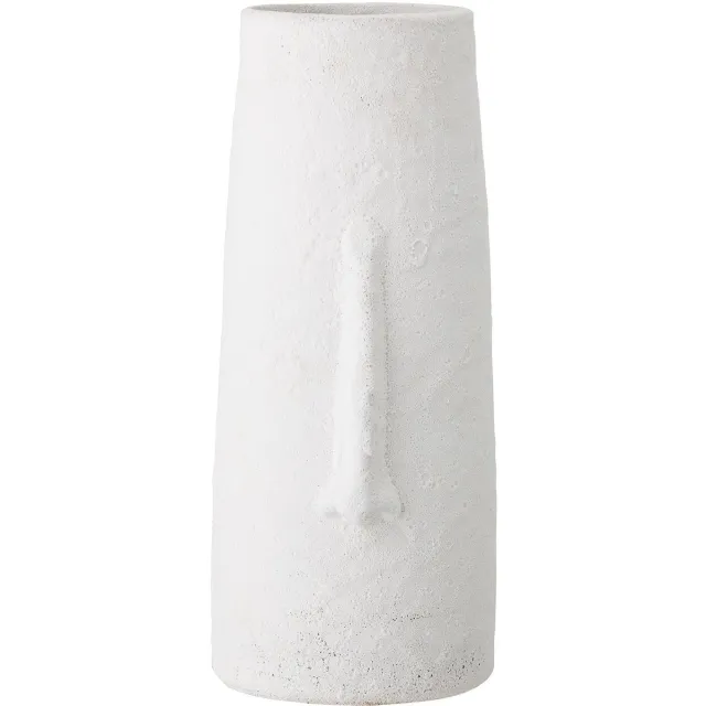 Bloomingville Berican Deco Vaas - Wit - Terracotta