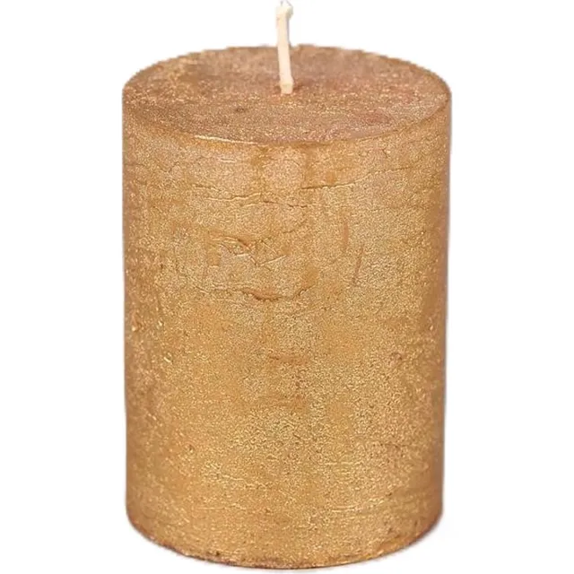 Luz Your Senses Rasteli Luz Your Senses Stomp Kaars Goud D 6 cm H 8 cm Per 2 Stuks